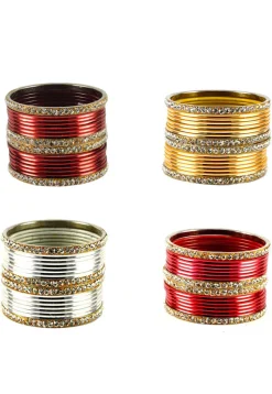 Stone Studded Bangle Set