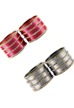 Stone Studded Bangle Set