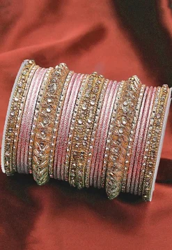 Stone Studded Bangle Set