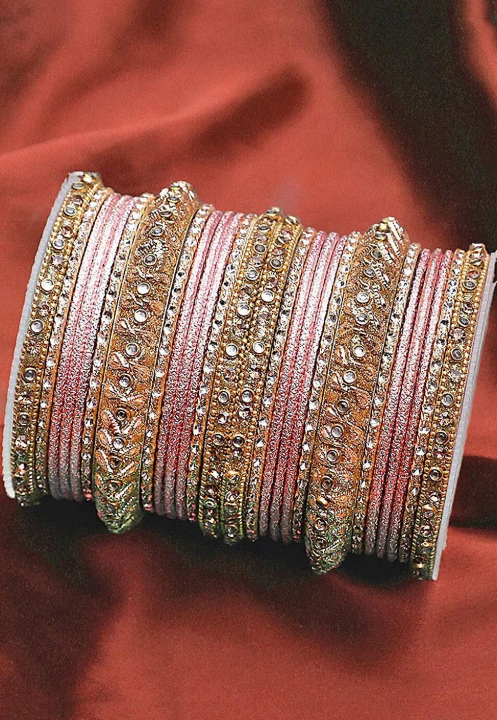 Stone Studded Bangle Set