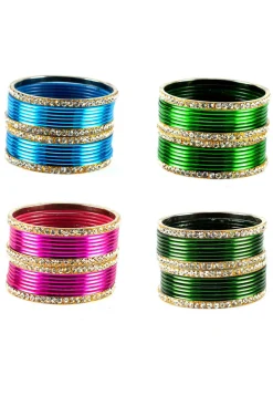 Stone Studded Bangle Set