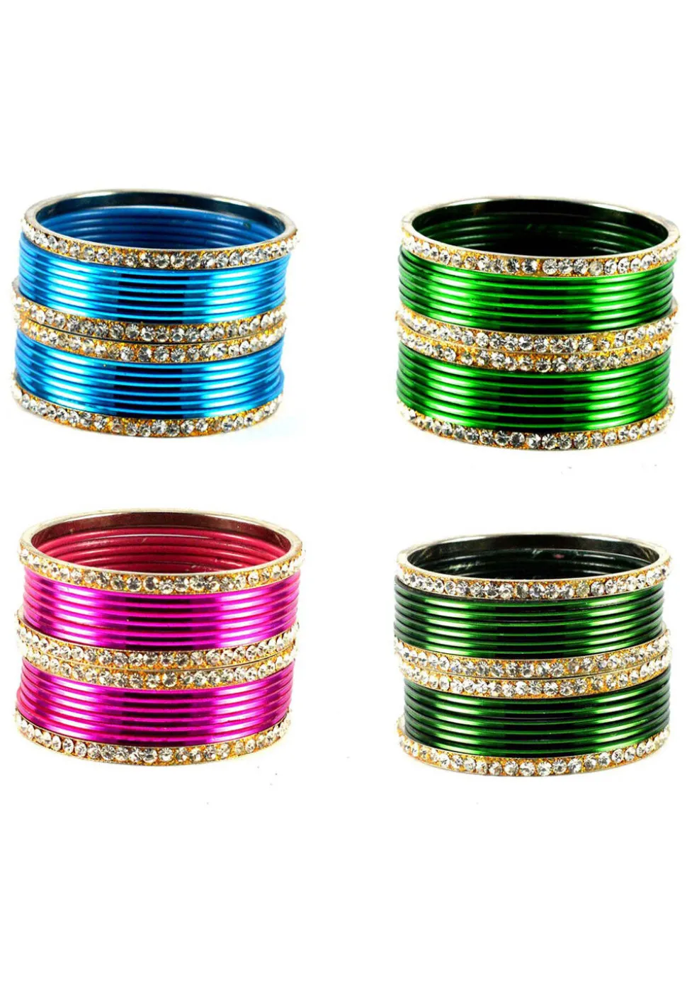 Stone Studded Bangle Set