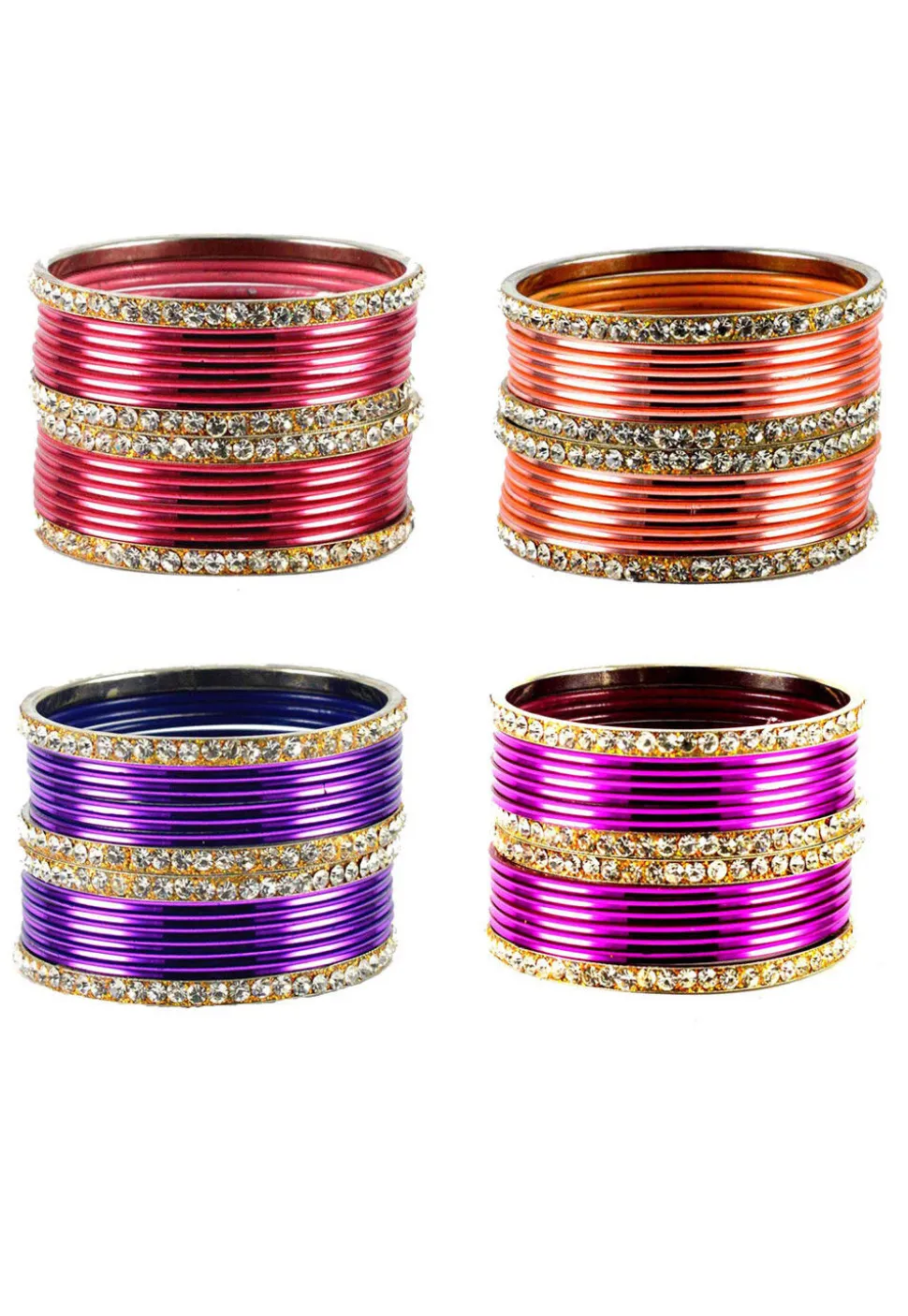 Stone Studded Bangle Set