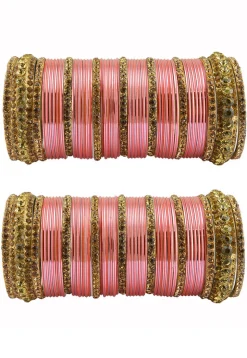 Stone Studded Bangle Set