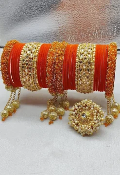 Stone Studded Bangle Set
