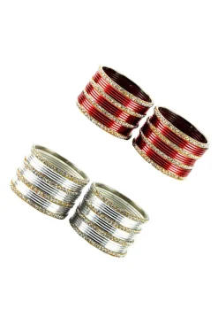 Stone Studded Bangle Set