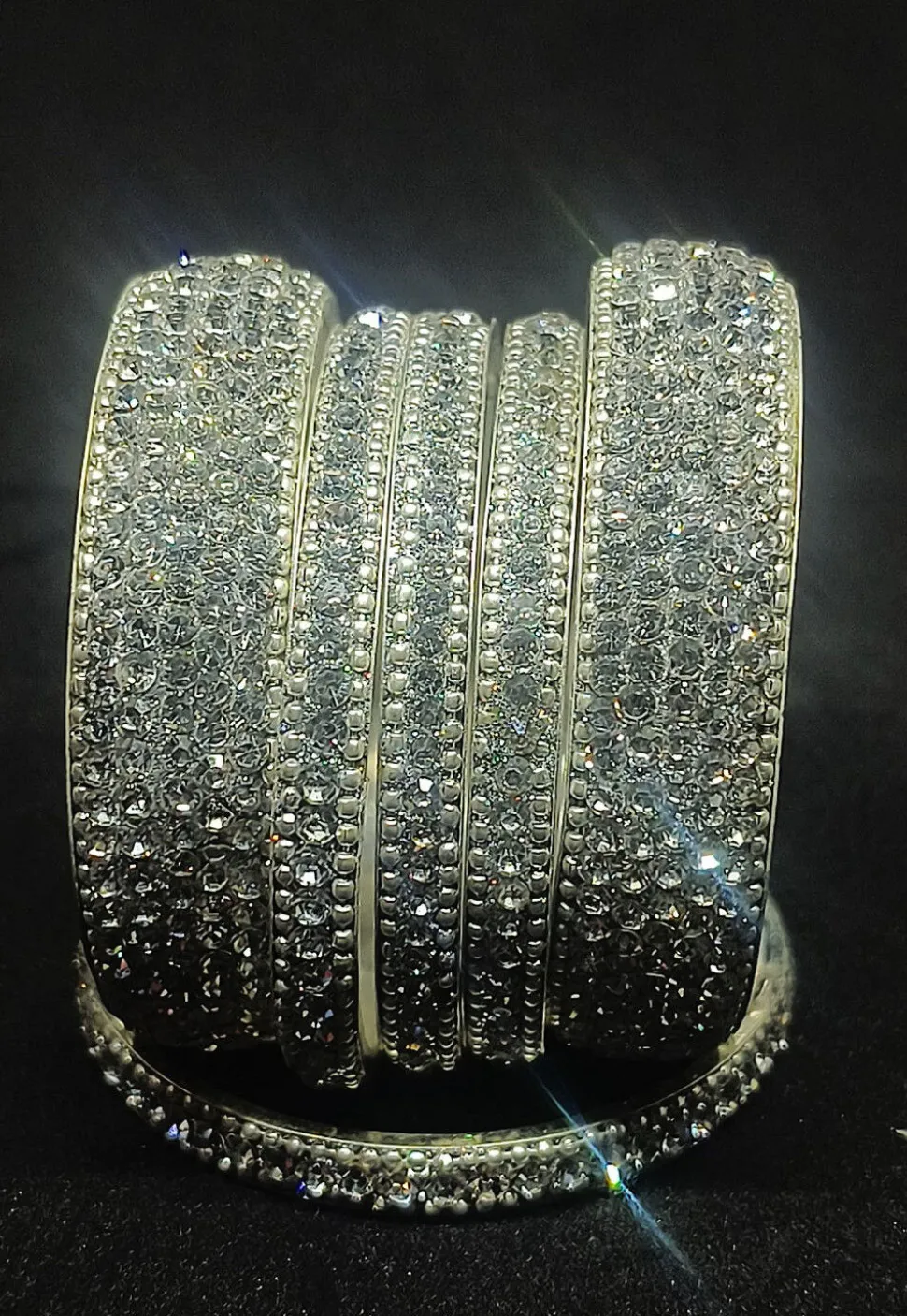 Stone Studded Bangle Set