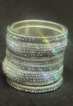 Stone Studded Bangle Set