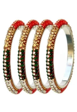 Stone Studded Bangle Set