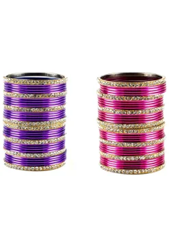 Stone Studded Bangle Set