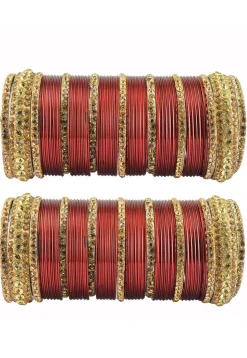 Stone Studded Bangle Set