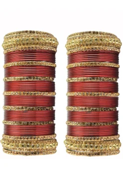 Stone Studded Bangle Set