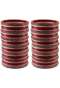 Stone Studded Bangle Set