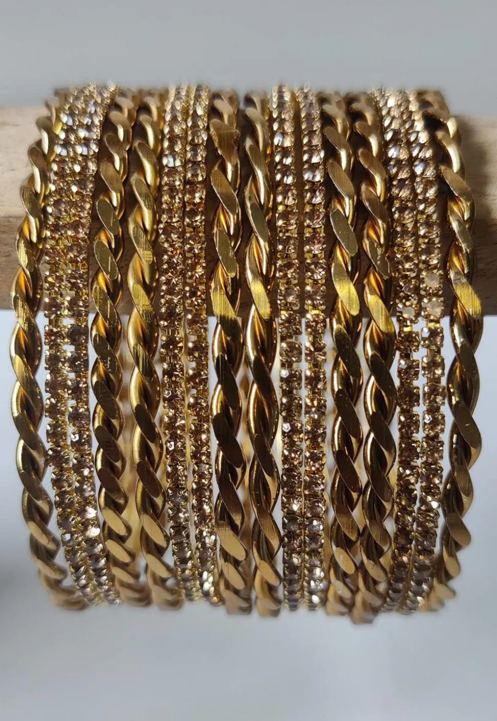 Stone Studded Bangle Set