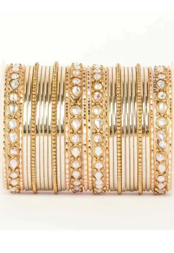 Stone Studded Bangle Set