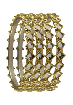 Stone Studded Bangle Set