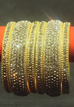 Stone Studded Bangle Set