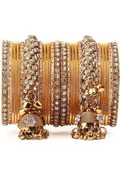 Stone Studded Bangle Set