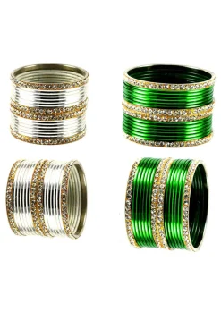 Stone Studded Bangle Set