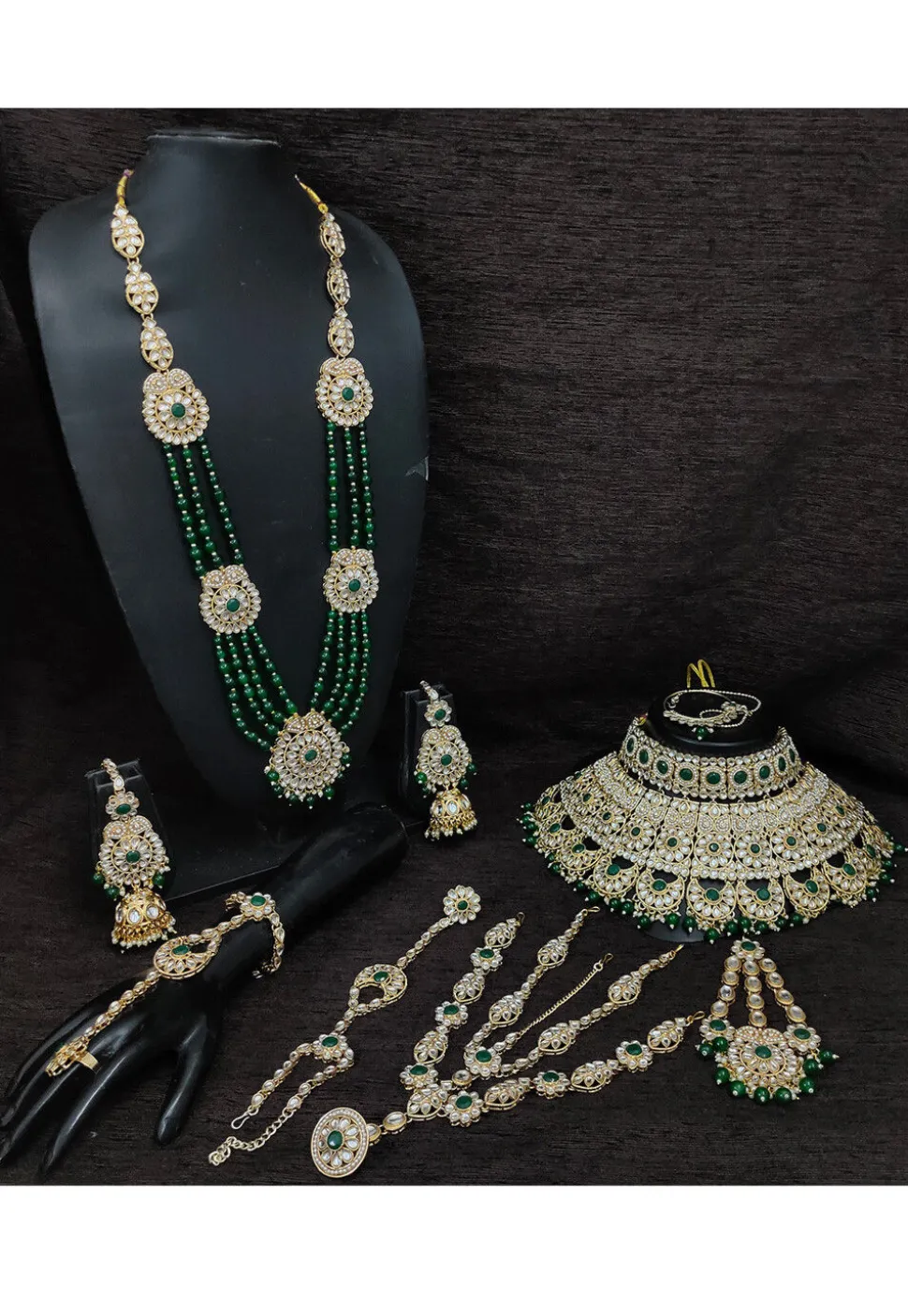 Stone Studded Bridal Set