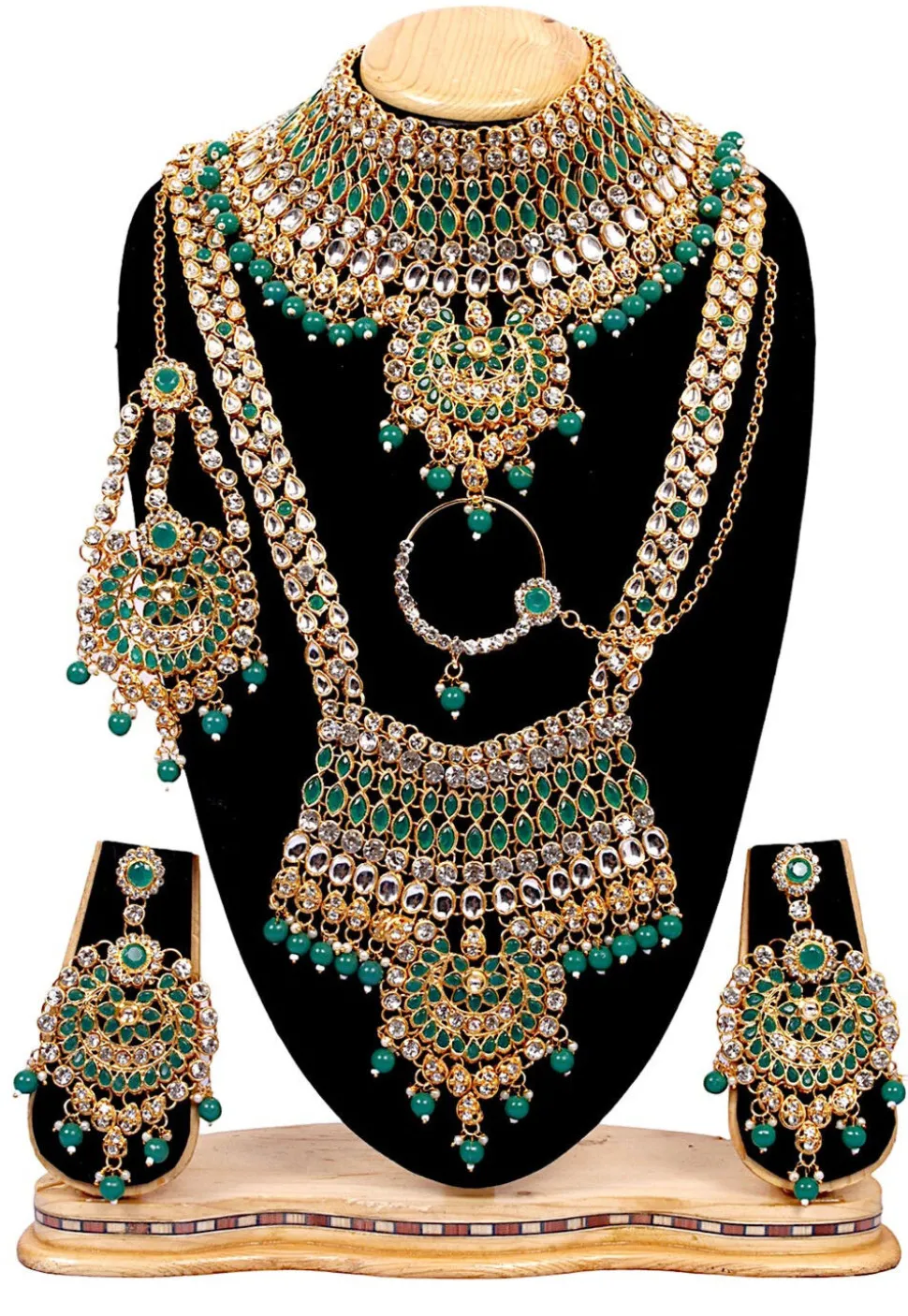 Stone Studded Bridal Set