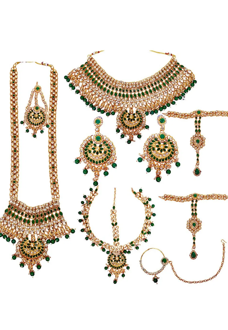 Stone Studded Bridal Set