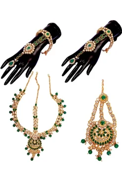 Stone Studded Bridal Set