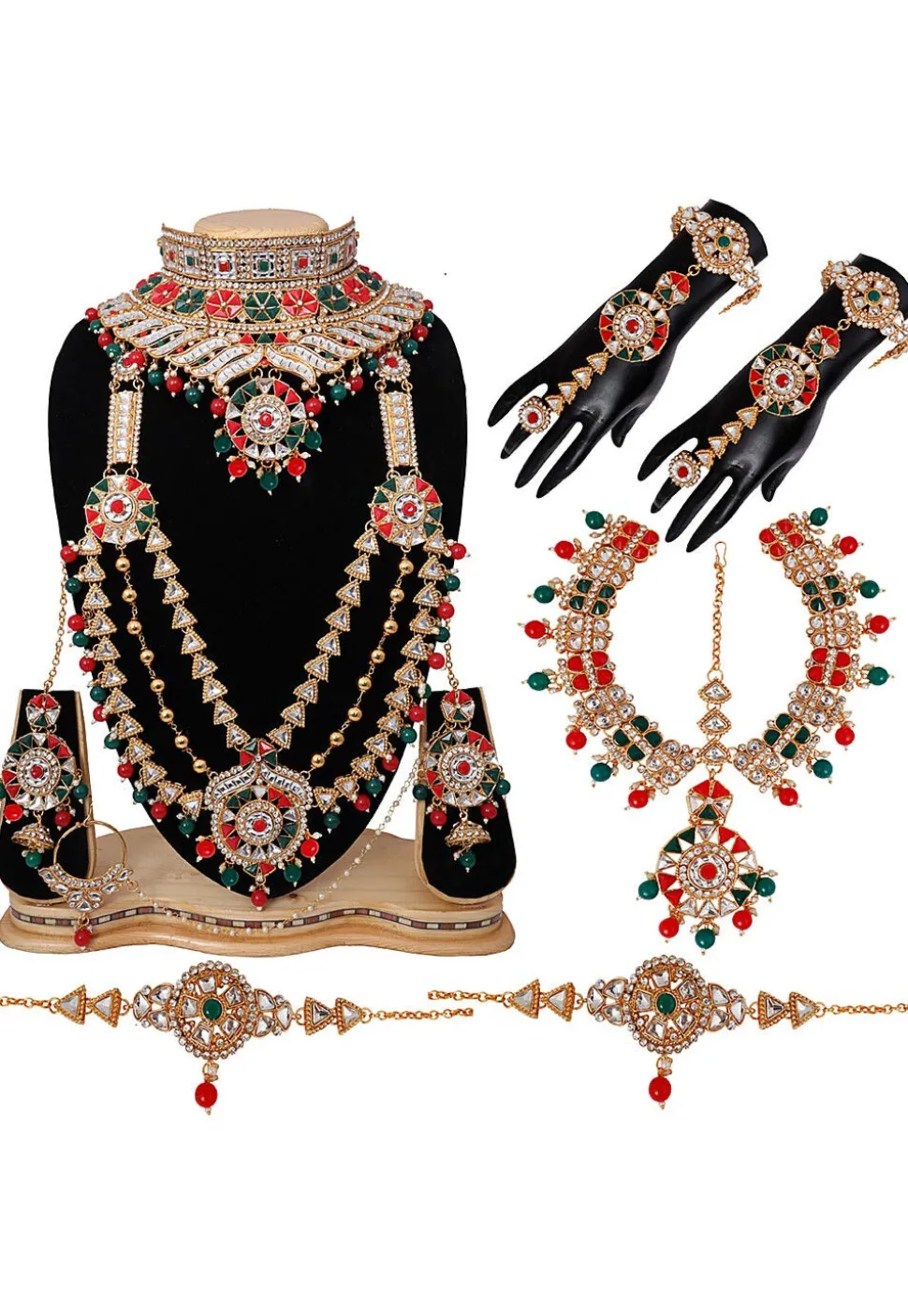 Stone Studded Bridal Set