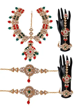 Stone Studded Bridal Set