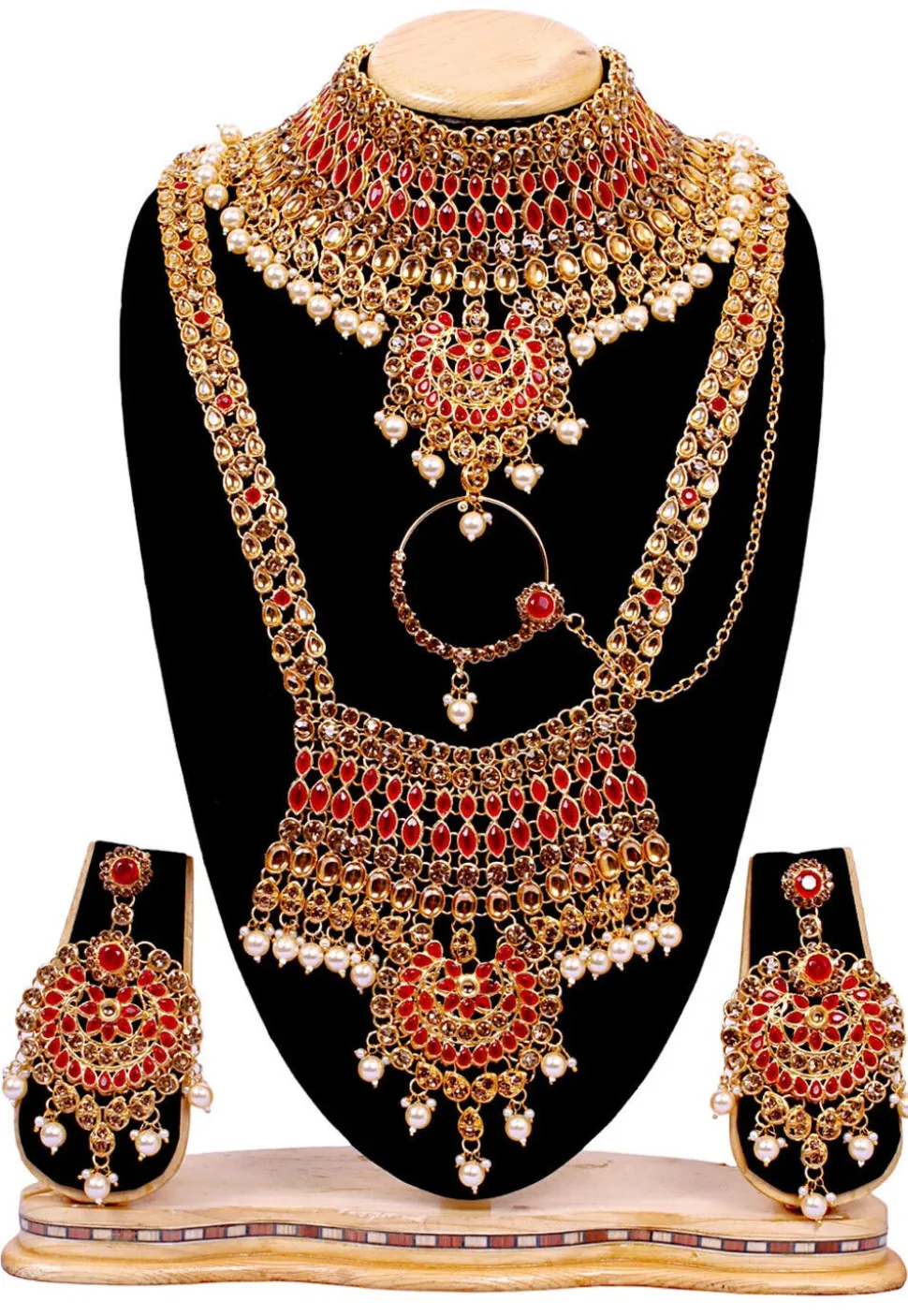 Stone Studded Bridal Set