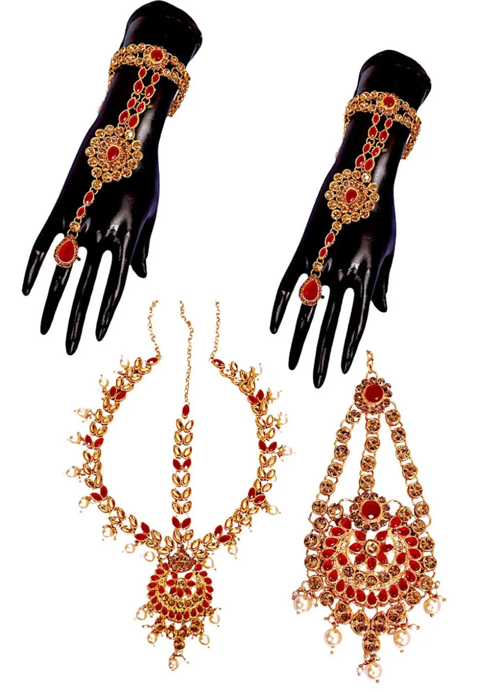 Stone Studded Bridal Set