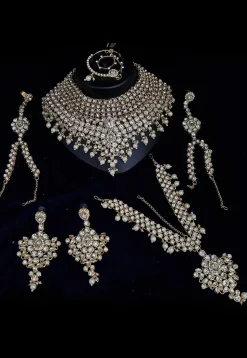 Stone Studded Bridal Set