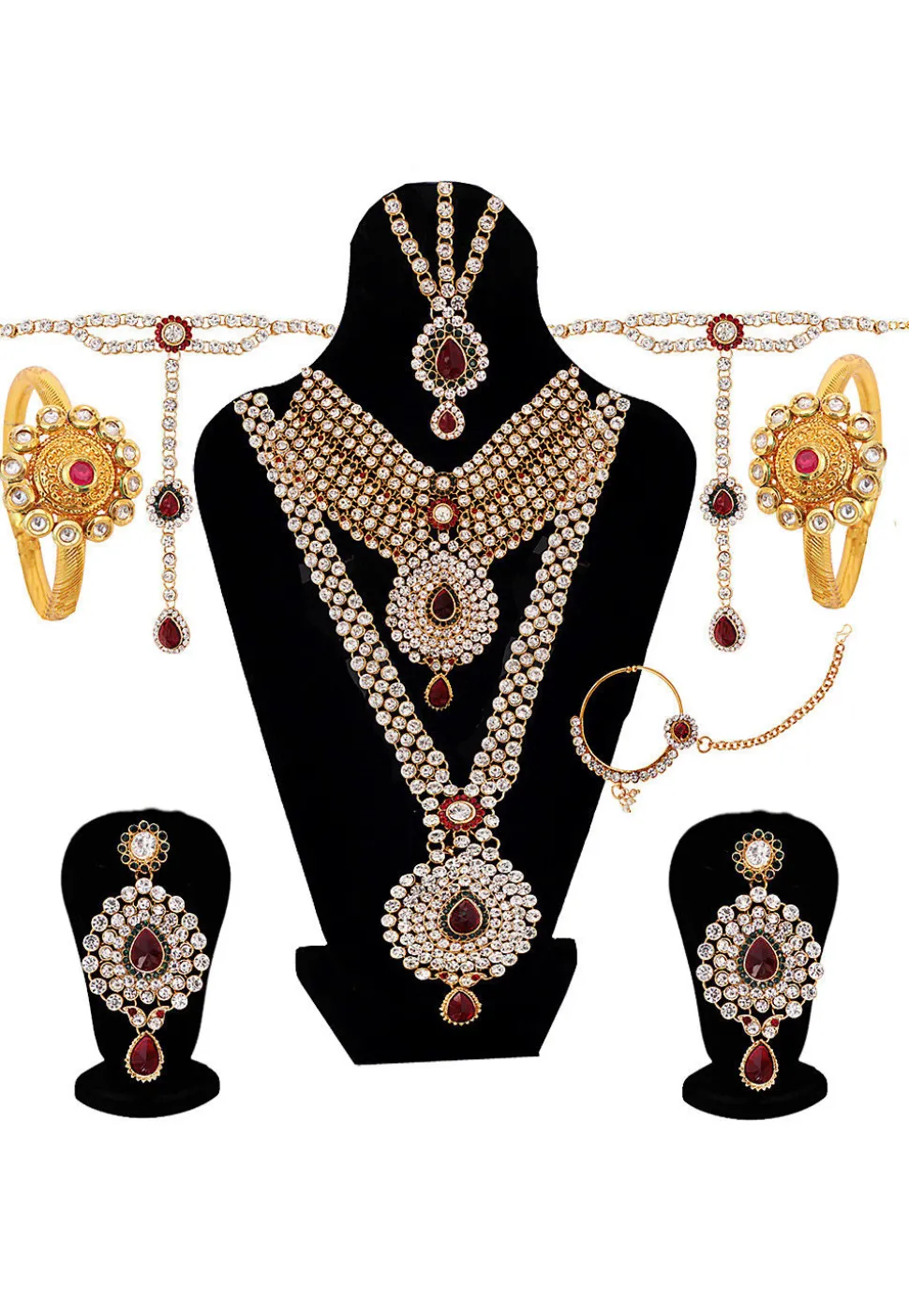 Stone Studded Bridal Set
