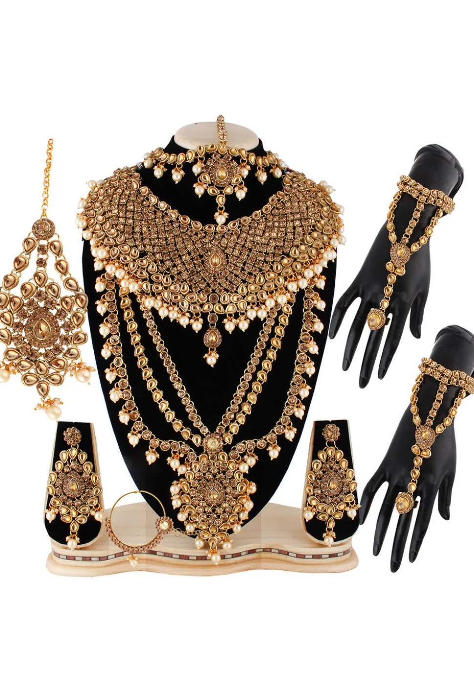 Stone Studded Bridal Set