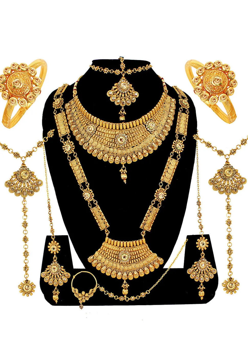 Stone Studded Bridal Set