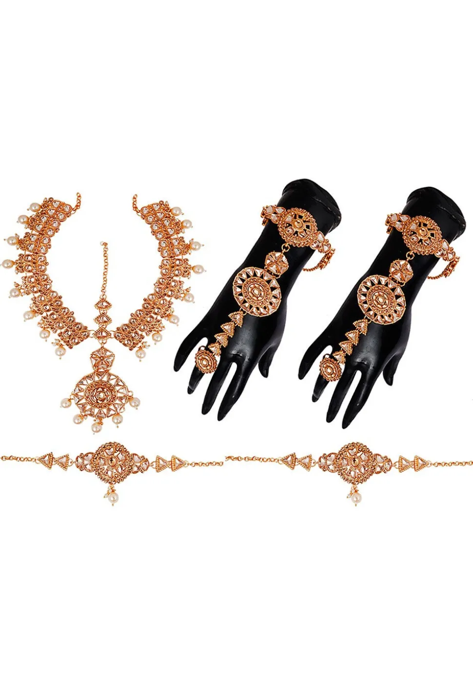 Stone Studded Bridal Set Set
