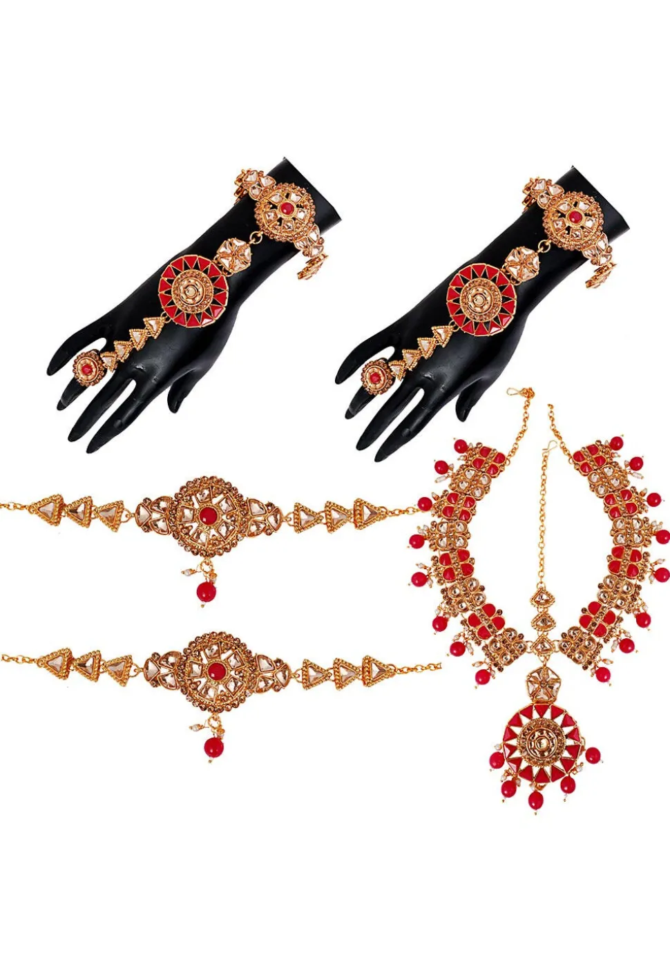 Stone Studded Bridal Set Set