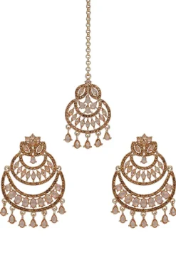 Stone Studded Chandbali Earrings
