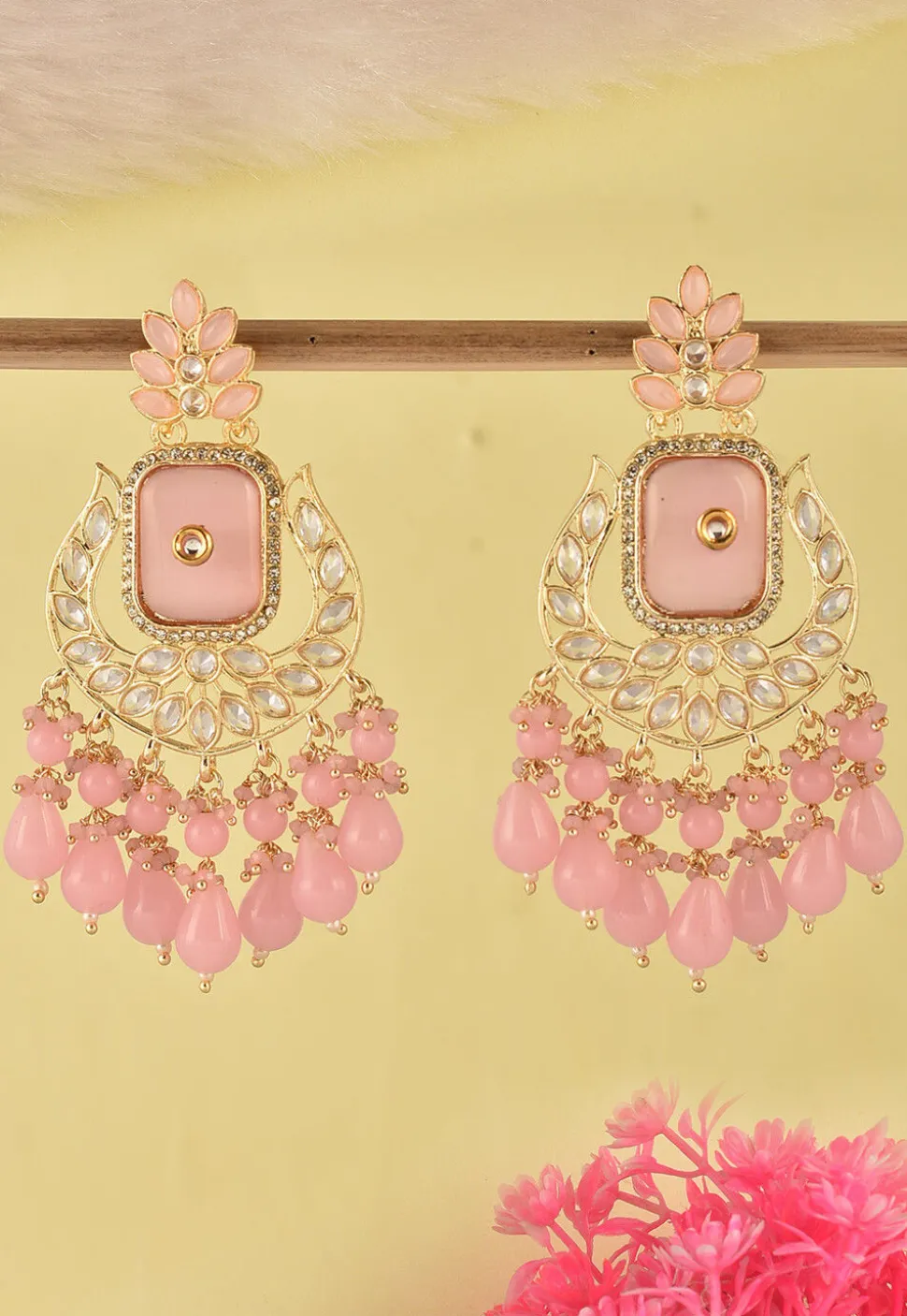 Stone Studded Chandbali Earrings