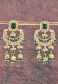 Stone Studded Chandbali Earrings