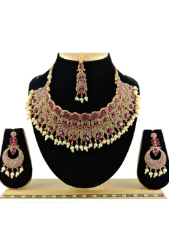 Stone Studded Choker Necklace Set