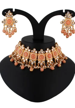 Stone Studded Choker Necklace Set