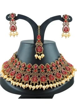 Stone Studded Choker Necklace Set