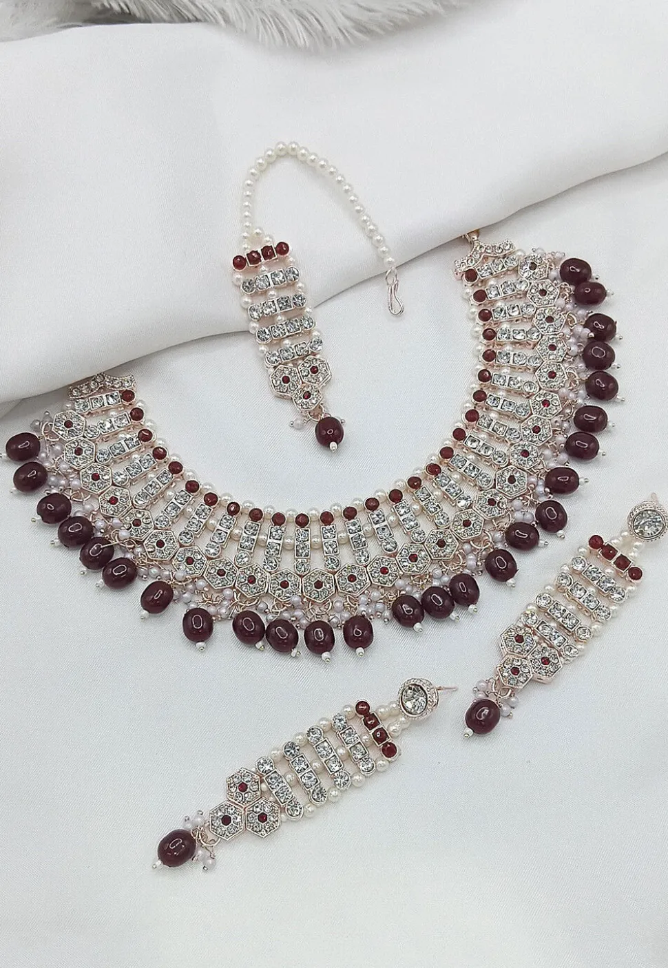 Stone Studded Choker Necklace Set