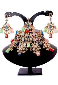 Stone Studded Choker Necklace Set