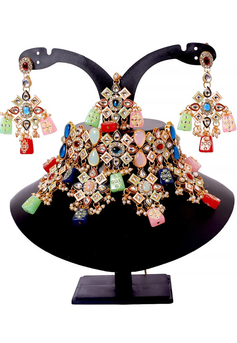 Stone Studded Choker Necklace Set