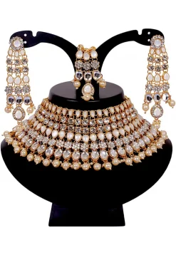 Stone Studded Choker Necklace Set