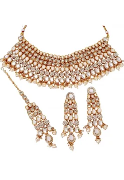 Stone Studded Choker Necklace Set