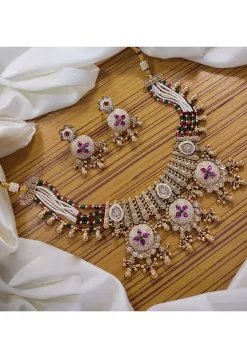 Stone Studded Choker Necklace Set