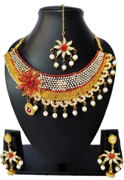 Stone Studded Choker Necklace Set